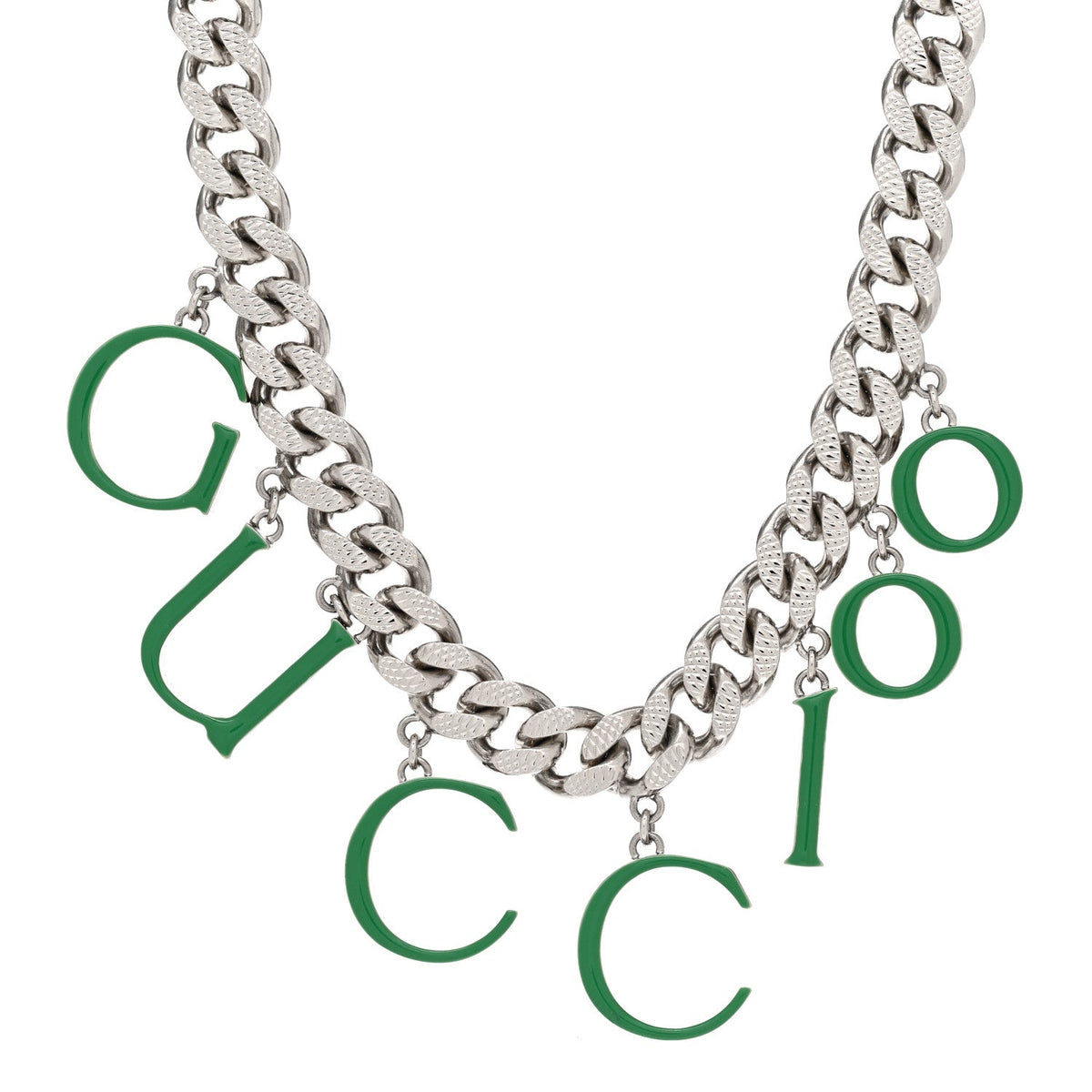 100 Script Choker Necklace Green