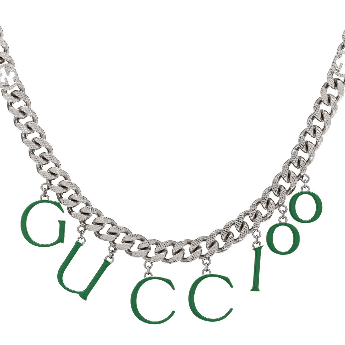100 Script Choker Necklace Green