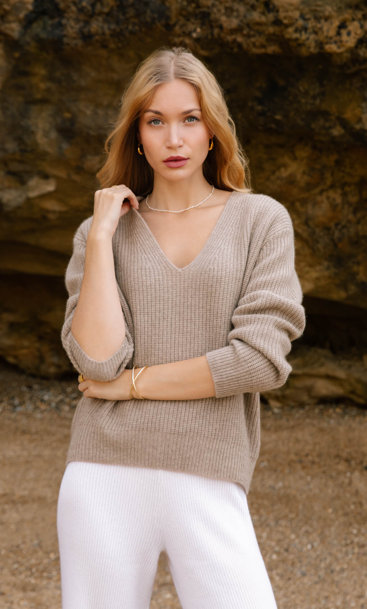 Como Cashmere Fisherman Sweater