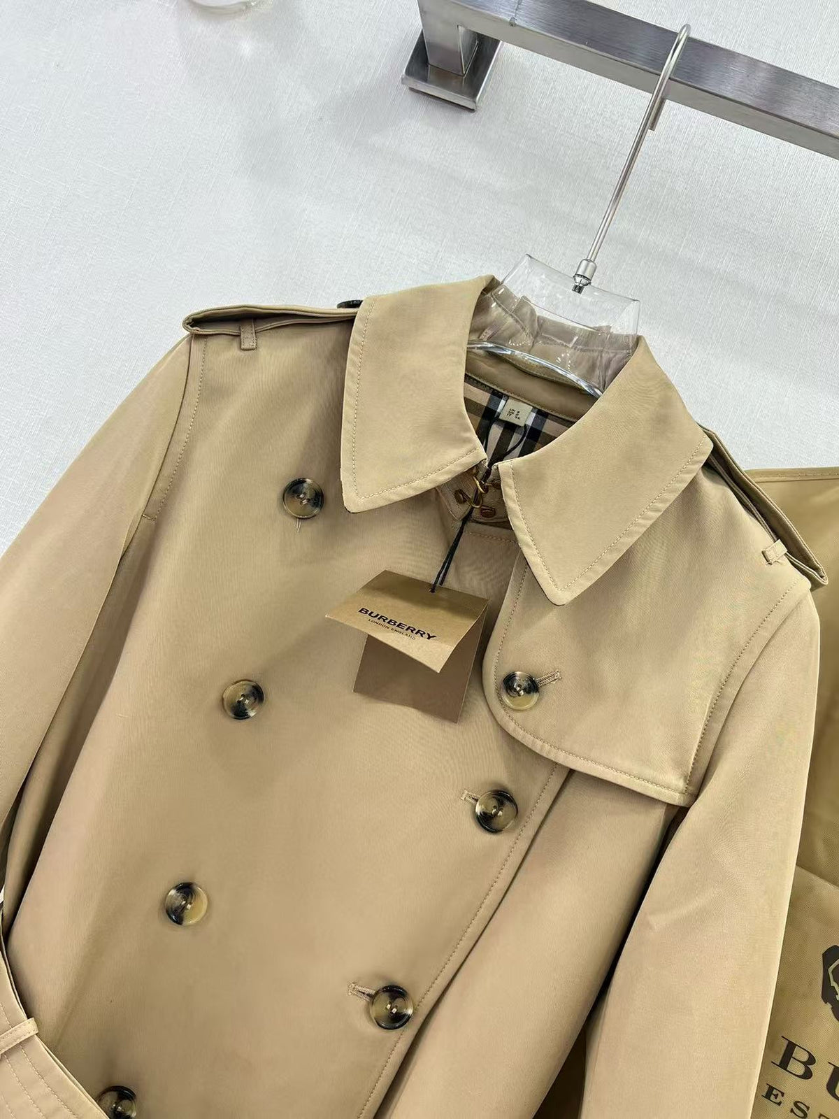 Burberry Trench Coat Beige Cotton