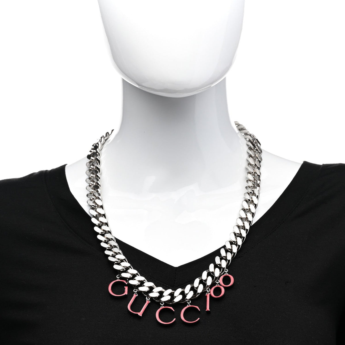 100 Script Choker Necklace Red