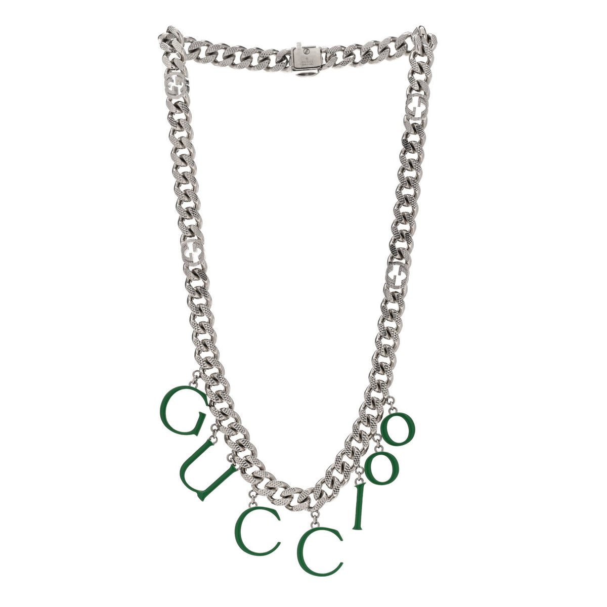 100 Script Choker Necklace Green